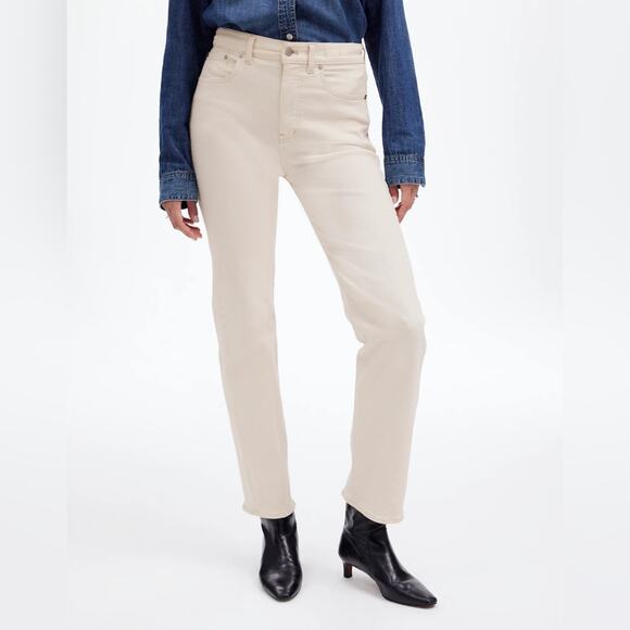 Madewell The '90s Straight Jean Vintage Canvas NWT size 26 Preppy Neutral - Picture 1 of 12